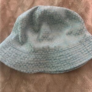 Coach Sky Blue Textured Hat- Used